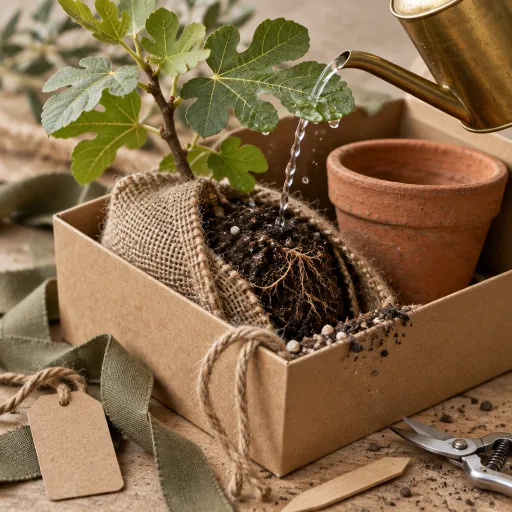 A refined housewarming gesture: Be Home gift box no. 5 with Mediterranean fig tree