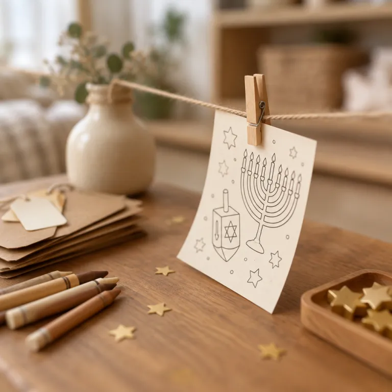 Meaningful coloring sheets for Hanukkah that turn wishes into memories