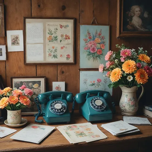 Sending heartfelt wishes with retro greeting cards