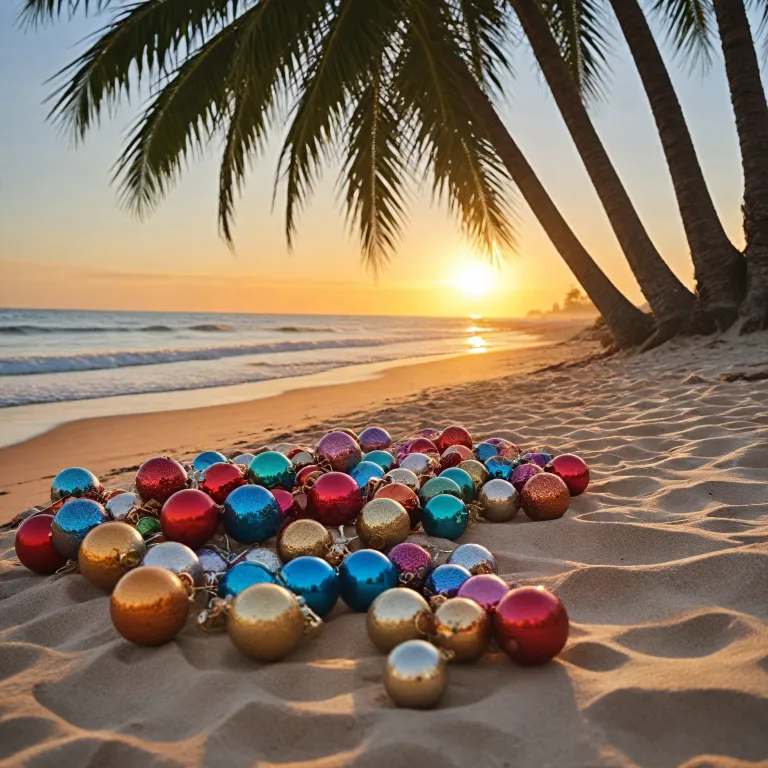 Send warm holiday wishes with beachy christmas cards